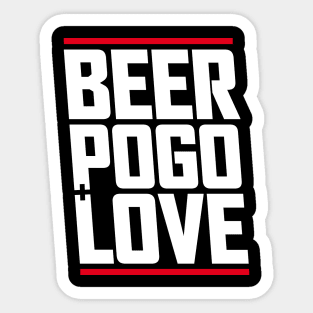 beer, pogo & love2 Sticker